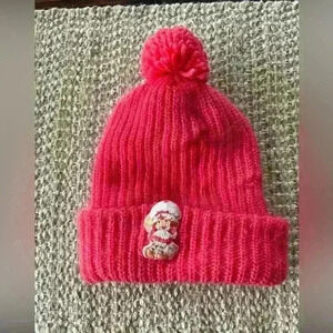 Vintage Strawberry Shortcake knit cap with Pom Pom, kids hat, collectibl…